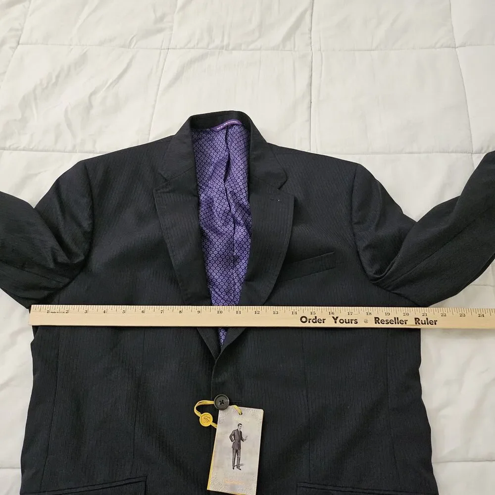 Ted Baker Endurance Blazer Mens Black 40R Wool Silk Jarrett Suit Sport Coat NWT